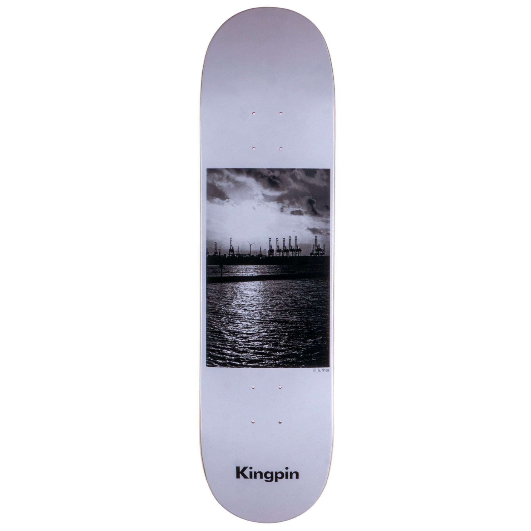 Kingpin Skateboard Deck David Luther Crane and Water 8.125"