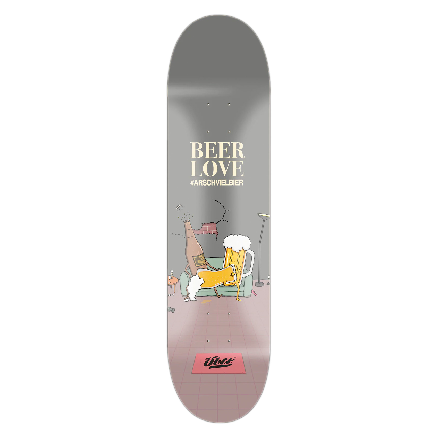 Über Skateboard Deck Beer Love 8.0"