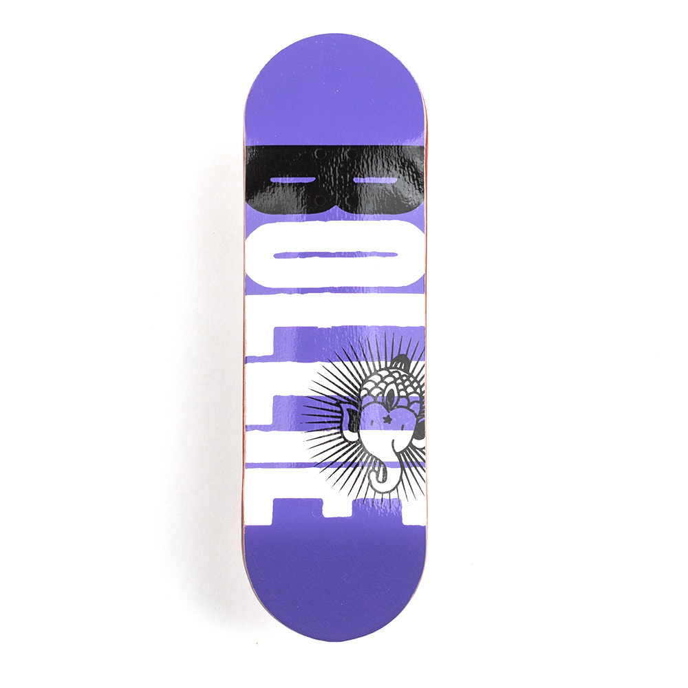 Bollie Fingerboard Komplettboard Logo NEW Purple Set (silver white)