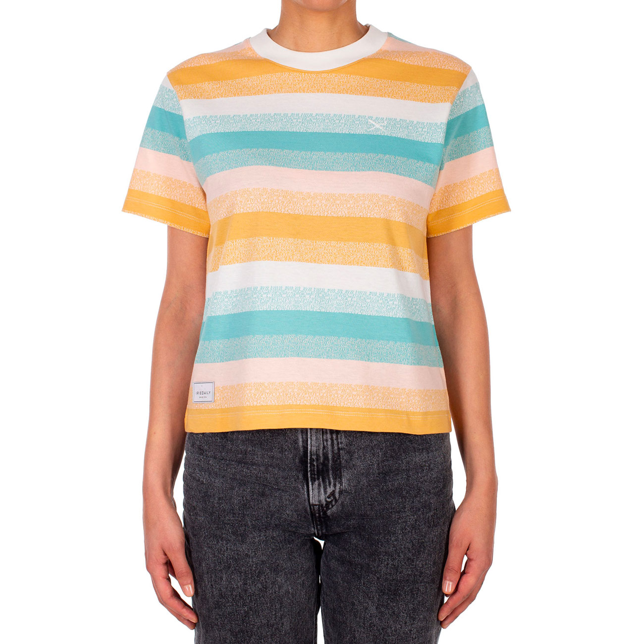 Iriedaily Damen T-Shirt Pixi Stripe (beryl)