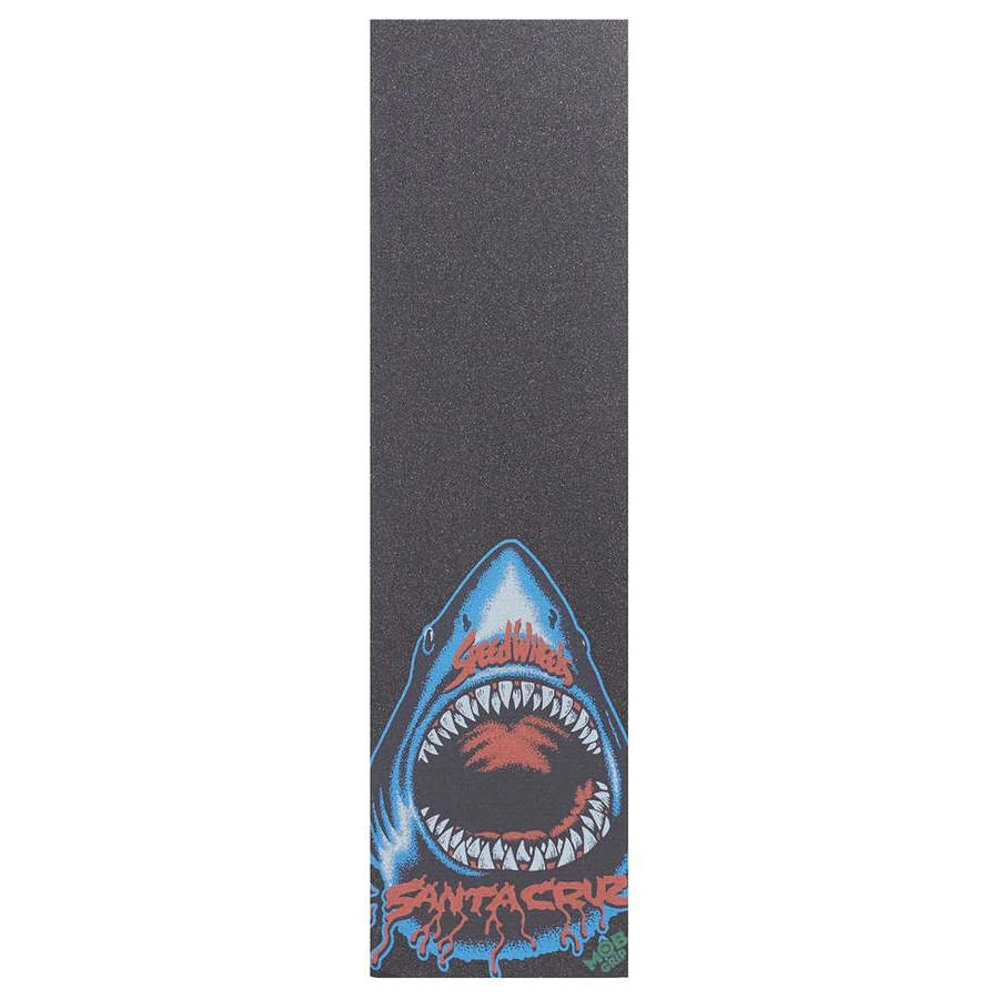 MOB Grip x Santa Cruz Speed Wheels Skateboard Griptape Shark 9" (black)