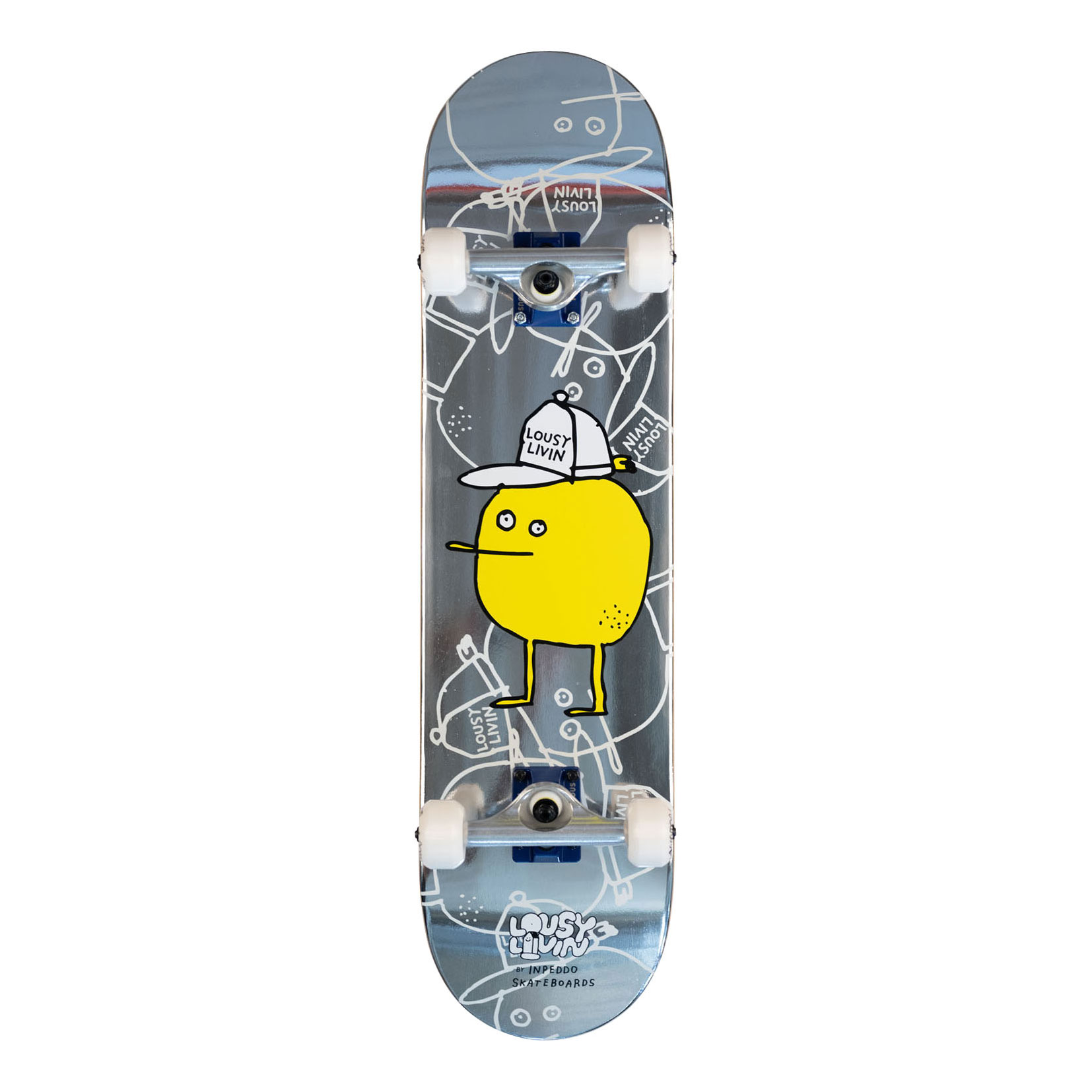 Inpeddo x Lousy Livin Skateboard Komplettboard Silver Lemon Premium 8.0"