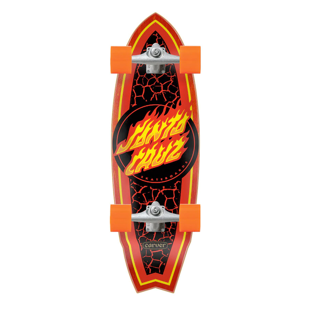 Santa Cruz x Carver Surfskate Komplettboard Flame Dot Shark 31.52"
