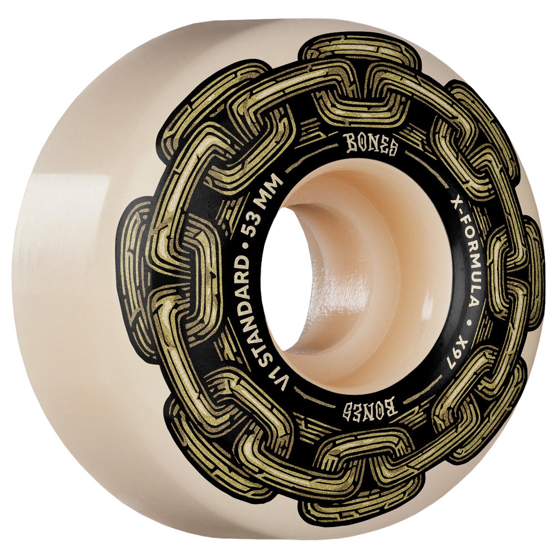 Bones Wheels Skateboardrollen X-Formula Gold Chain V1 Standard 97A 53mm