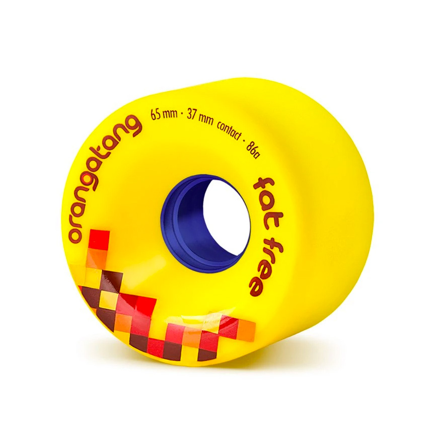 Orangatang Longboardrollen Fat Free 65mm 86A (yellow)