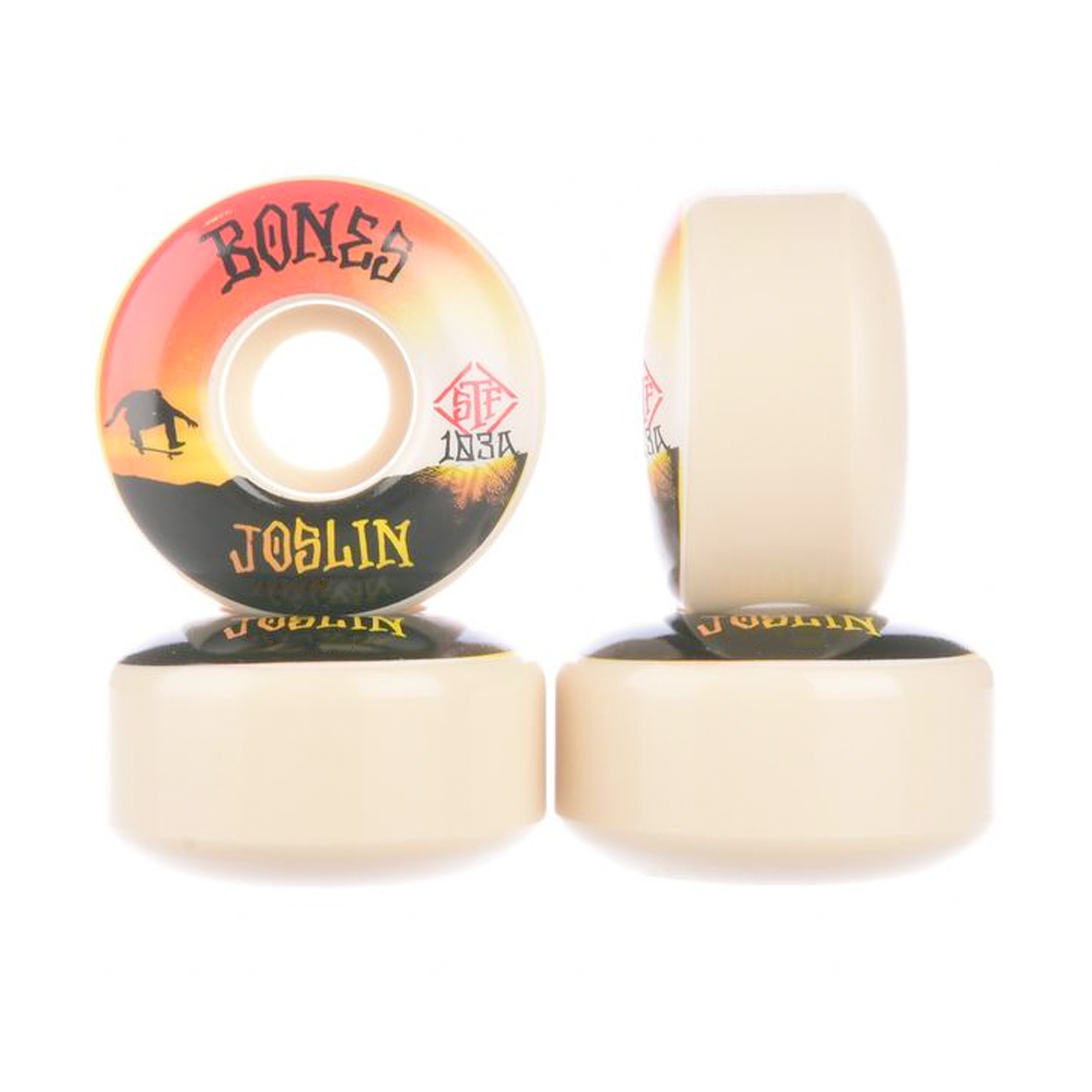 Bones Wheels Skateboardrollen STF Joslin Sunset V1 Standards 52mm 103A (white)