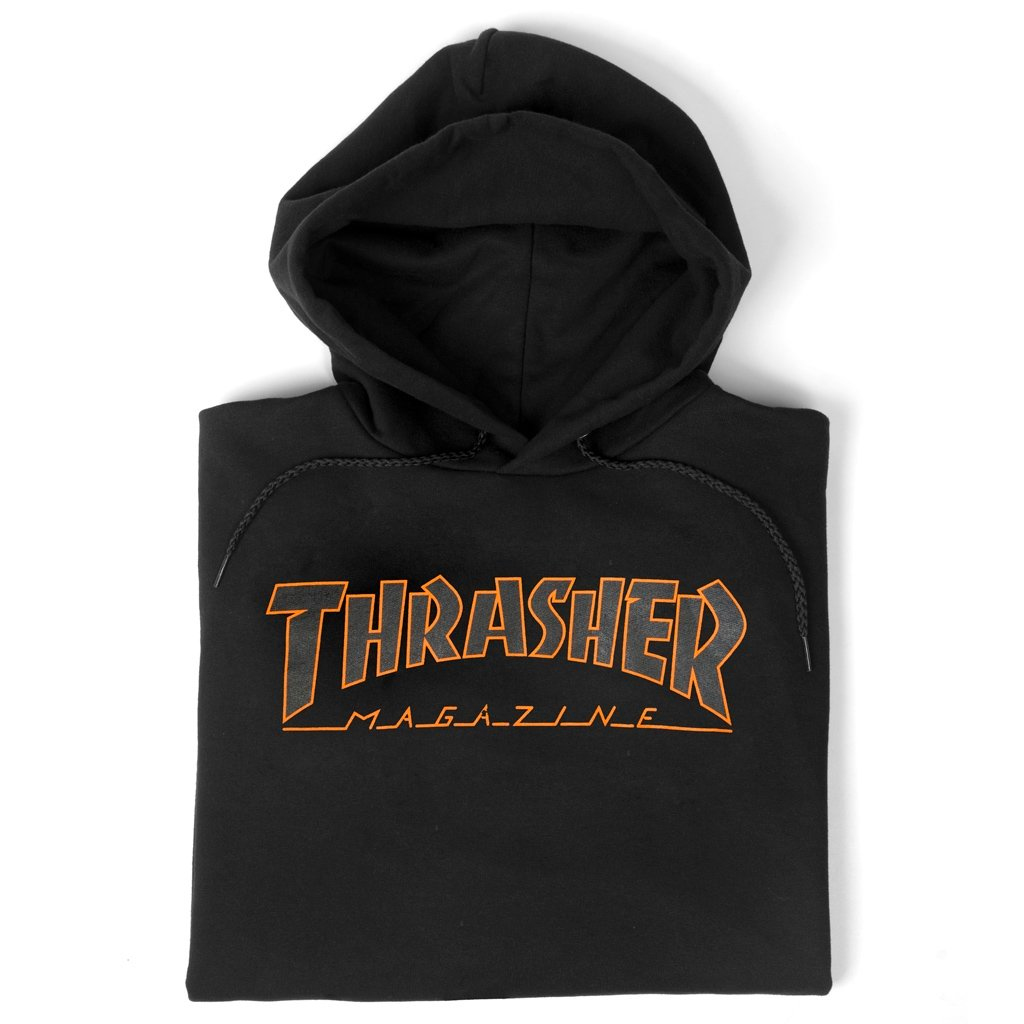 Thrasher Hoody Outlined (black orange)