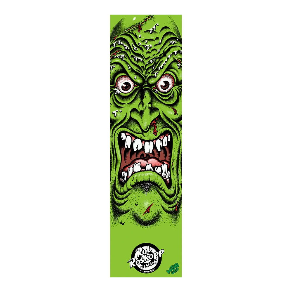 MOB Grip x Santa Cruz Skateboard Griptape Roskopp Face 9" (green)