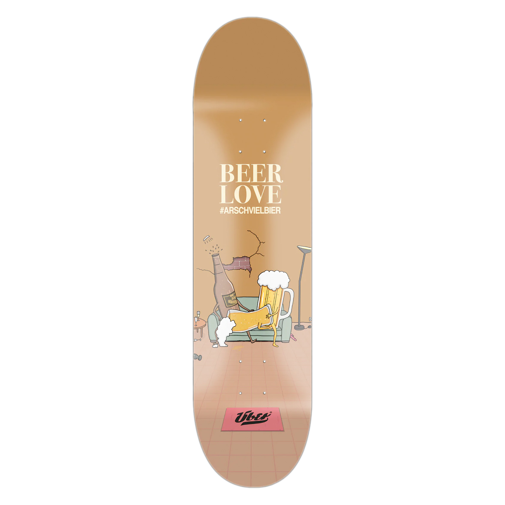 Über Skateboard Deck Beer Love 8.125"