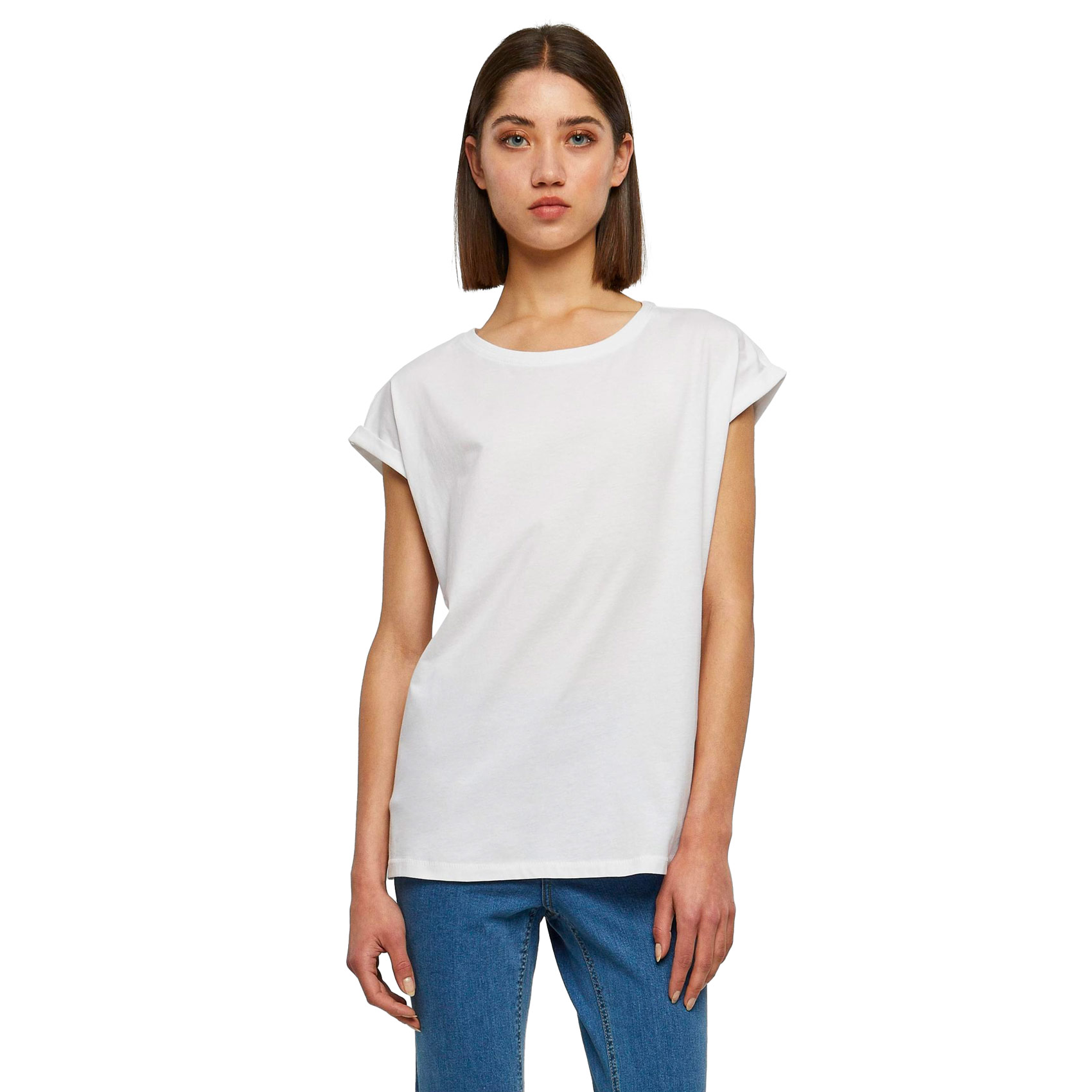 Urban Classics Damen T-Shirt Ladies Extended Shoulder Tee (white)