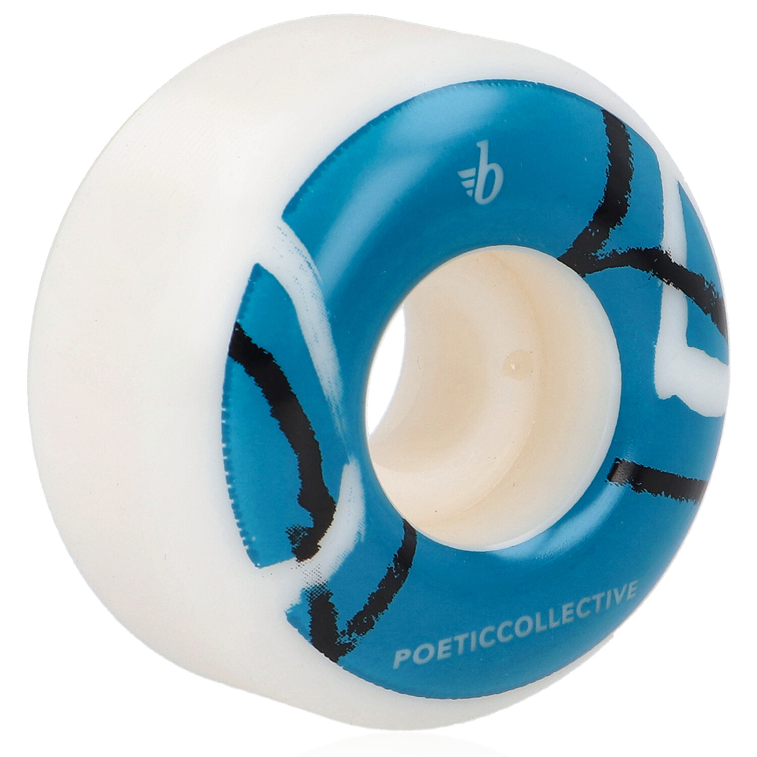 Bronx x Poetic Collective Skateboardrollen Round Shape 53mm 101A (white)