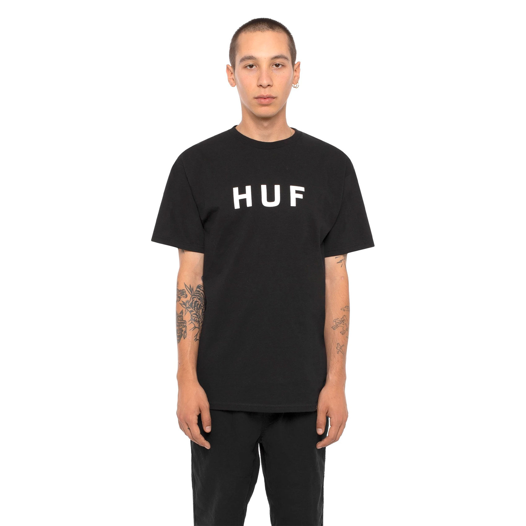 HUF T-Shirt OG Logo (black)