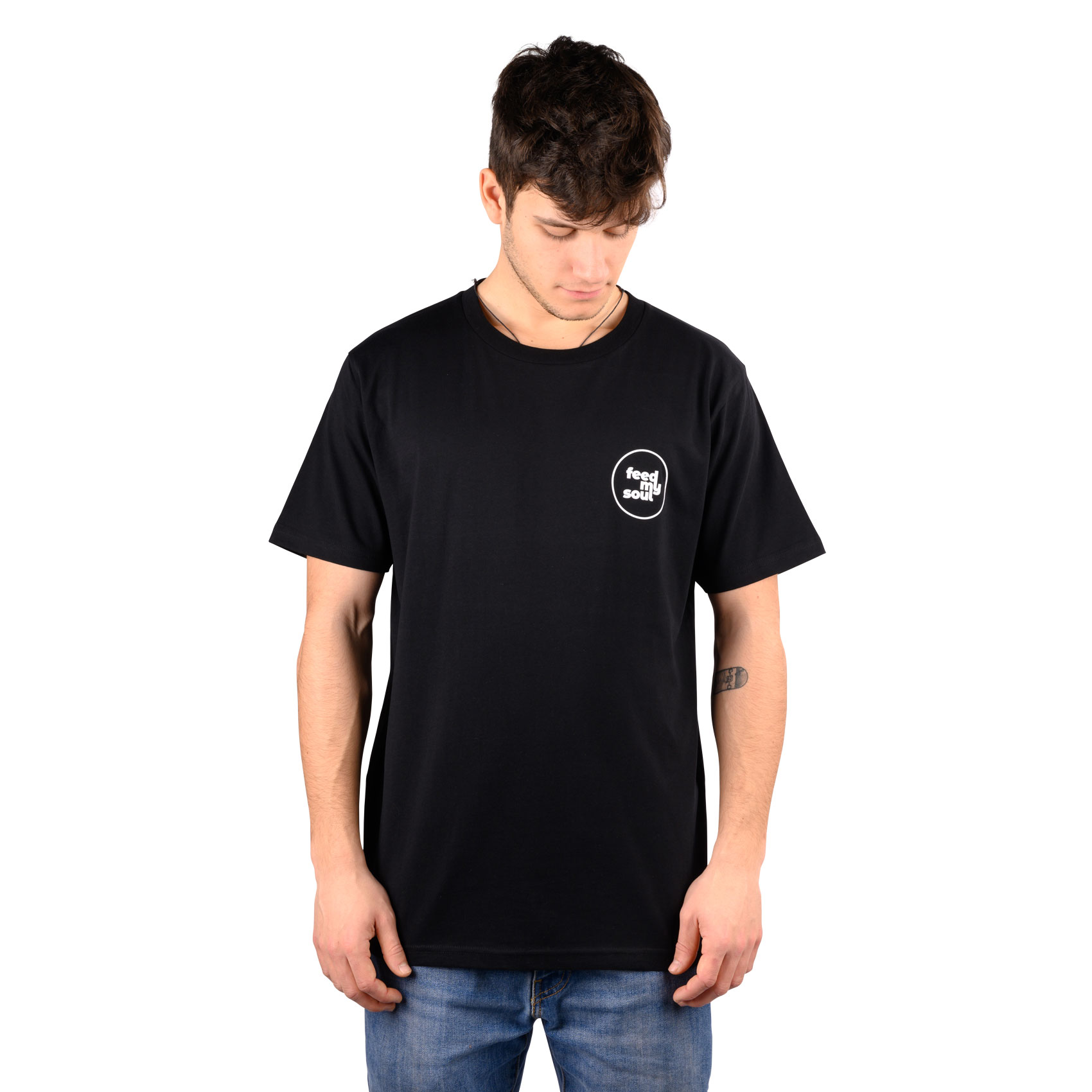 Feedmysoul T-Shirt Small Circle Logo (black)