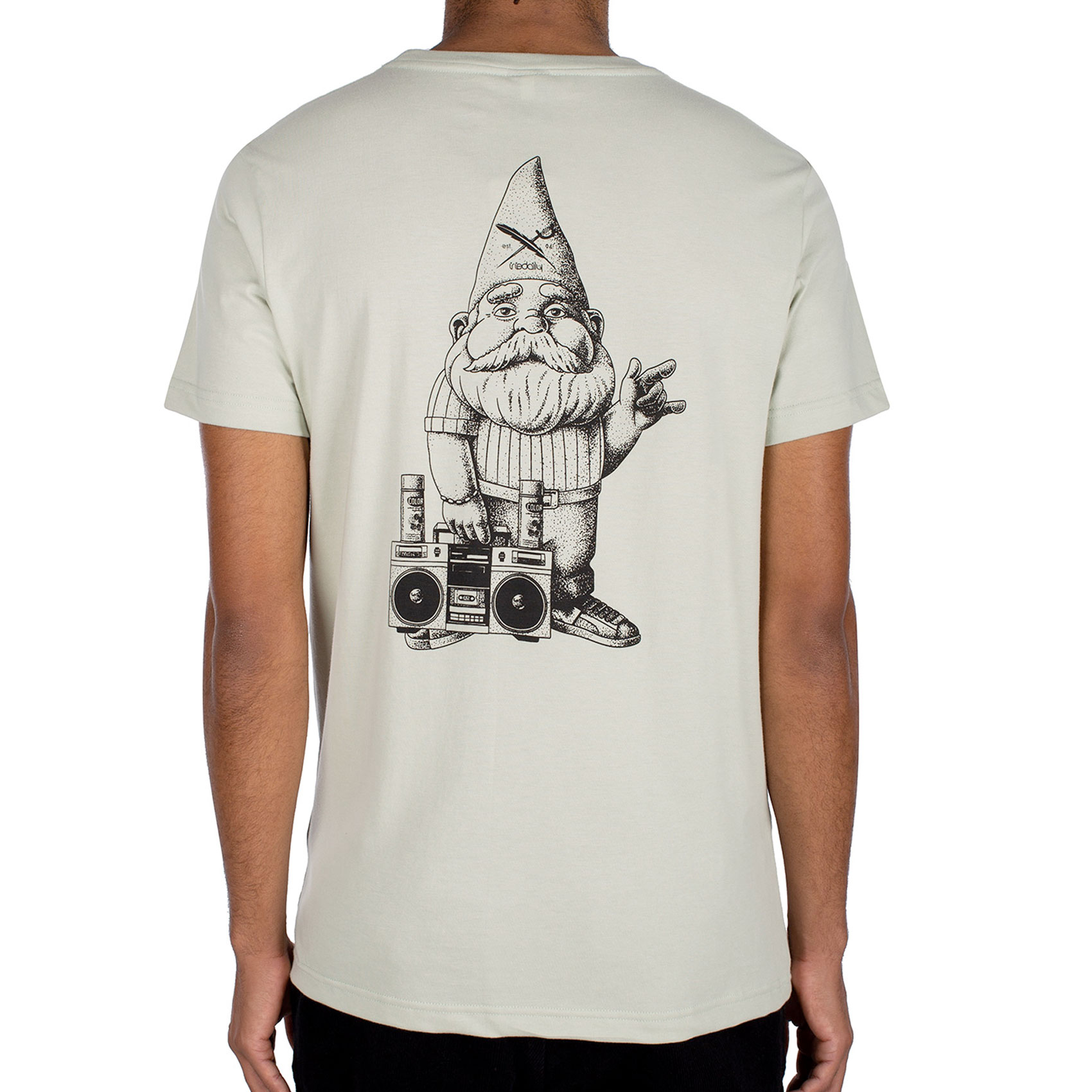 Iriedaily T-Shirt Garden Gnome (light sage)