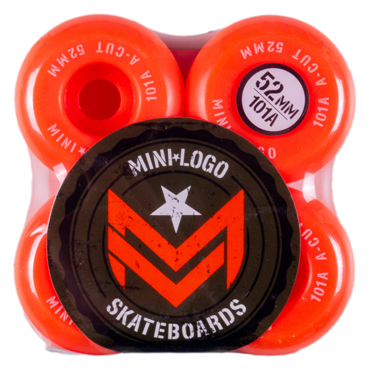 Mini Logo Skateboardrollen A-Cut #2 52mm 101A (orange)